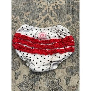 Ruffle Buns Polka Dot Red Ruffle Baby Bloomers